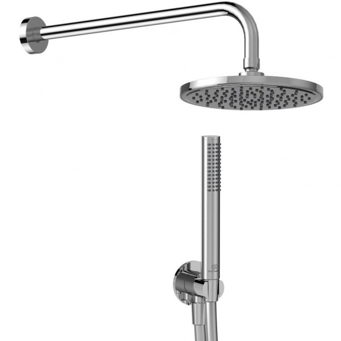 Готовый набор 5 в 1 из верхнего душа, лейки, держателей и шланга IDEAL STANDARD IDEALRAIN BD389AA
